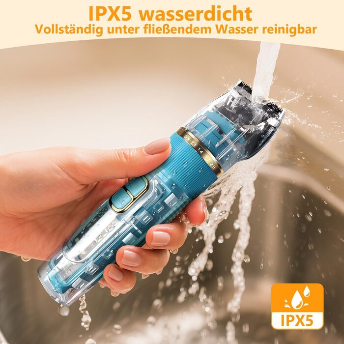 Машинка для стрижки собак Profi з титановими лезами: тиха, 3 швидкості, IPX5, акумулятор, швидка зарядка