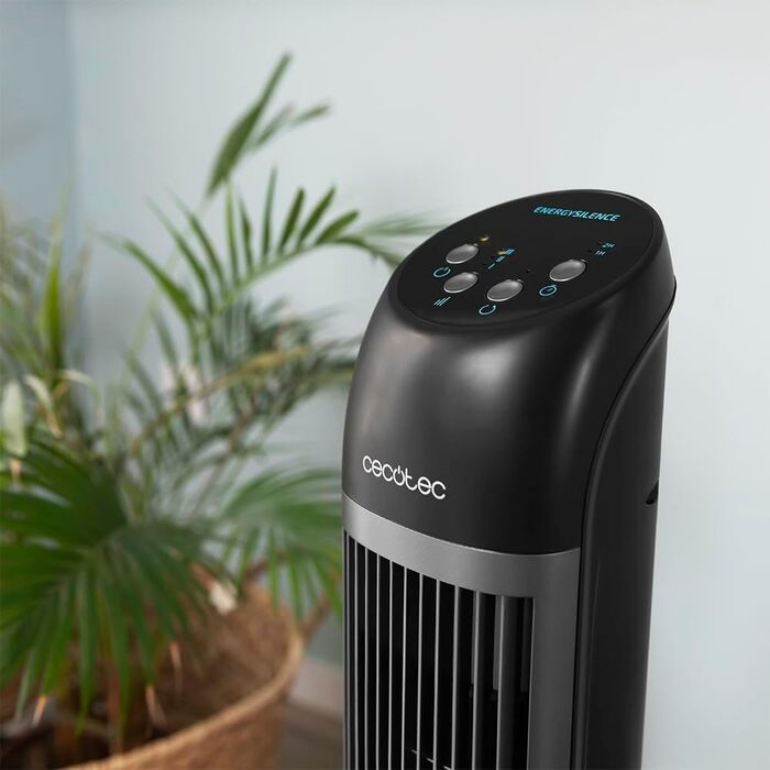 Вентилятор вежа Cecotec EnergySilence 7050 SkyLine Control з пультом та таймером, 45 Вт, мідний двигун, 3 швидкості, осциляція, LED-дисплей