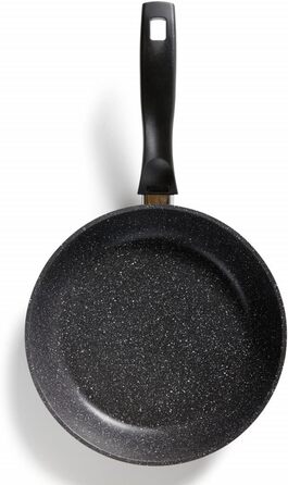 STONELINE Cookware Set Induction, 8-piece cookware set with lids, saucepan set coated with real stone particles, aluminum cast cookware and frying pans suitable for all types of cooktops