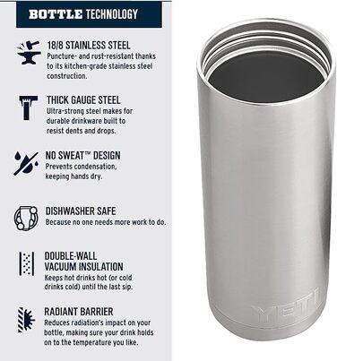 YETI Rambler Bottle with HotShot Lid, Seafoam, 18 oz (532 ml)