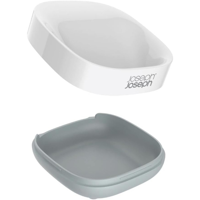 Мильниця Joseph Joseph Bathroom Slim – компактна з антиковзною основою, білий/сірий колір