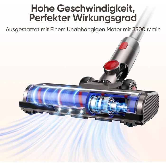 Насадка для пилососа Dyson V7, V8, V10, V11, V15 FLYLINKTECH з LED підсвіткою та змінними роликами (сіра)