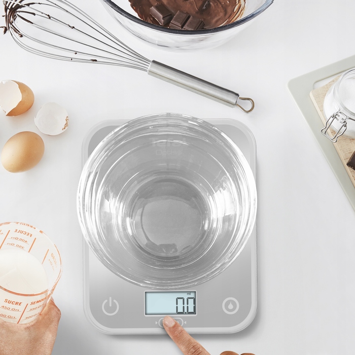 Кухонні ваги Tefal Optiss, сріблястий/сірий, 5 кг