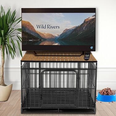 Насадка для переноски для собак з магнітами, алюміній, складана будка, декоративне зберігання, переноска для тварин, столик, горіх (тільки насадка) для переноски 91,4 см, для собак великих порід