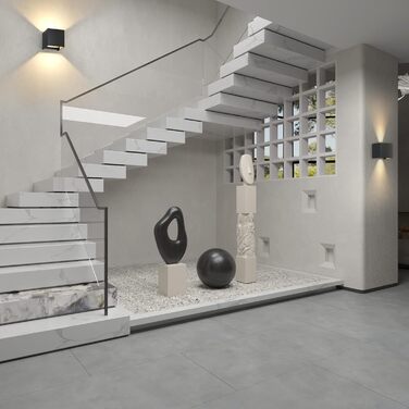 Klighten LED вуличне освітлення 2 шт. 7W, настінний світильник з регульованим світловим променем, тепле біле світло 3000K, IP65, вологозахист, чорний