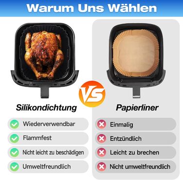Стійка до високих температур підставка під фритюрницю, 48x30 см, силіконова килимок-підставка для Ninja, Cosori, Philips Airfryer, кухонна робоча поверхня, кавоварка