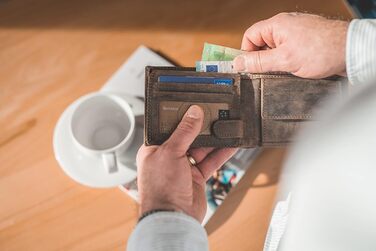 Hodalump Genuine Leather Wallet • Wallet for Women and Men with RFID Protection • Cardholder with Coin Pocket