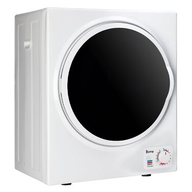 Компактна сушарка для одягу Bonnlo 2.5 кг, витяжний міні-сушар 220V 850W з барабаном із нержавіючої сталі, білий