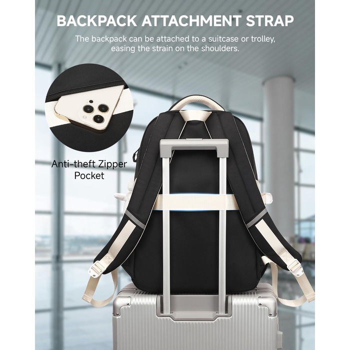 Шкільний рюкзак для дівчаток 2 в 1: рюкзак та сумочка, 3-7 клас, 45 см, чорний