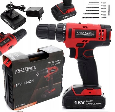 Акумуляторна шурупокрут Kraft&Dele 18 V KD1566