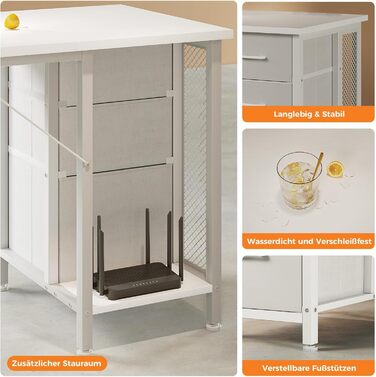 Комп'ютерний стіл Coleshome з 6 шухлядами 160x52 см, білий для дому та офісу