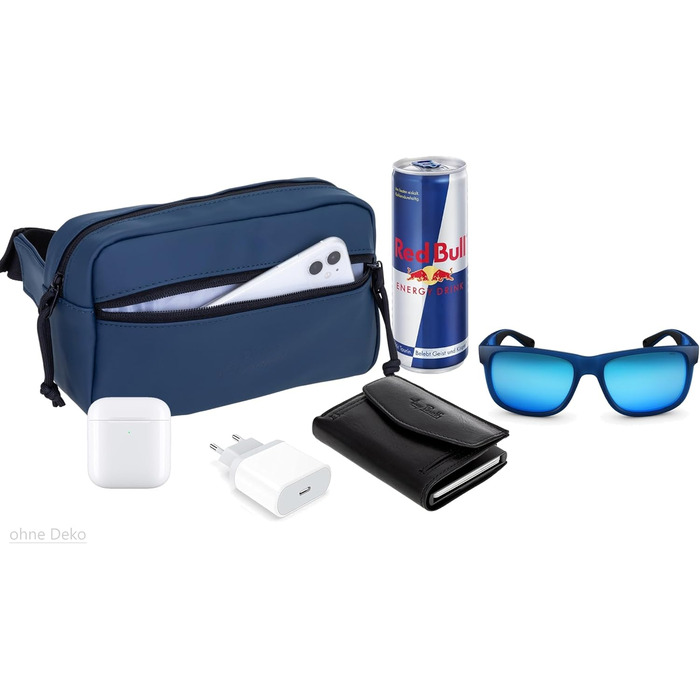 Сумка на пояс, бананка Wimmerl Elephant 12827, водонепроникна, унісекс, для чоловіків та жінок, з брелоком (синій)