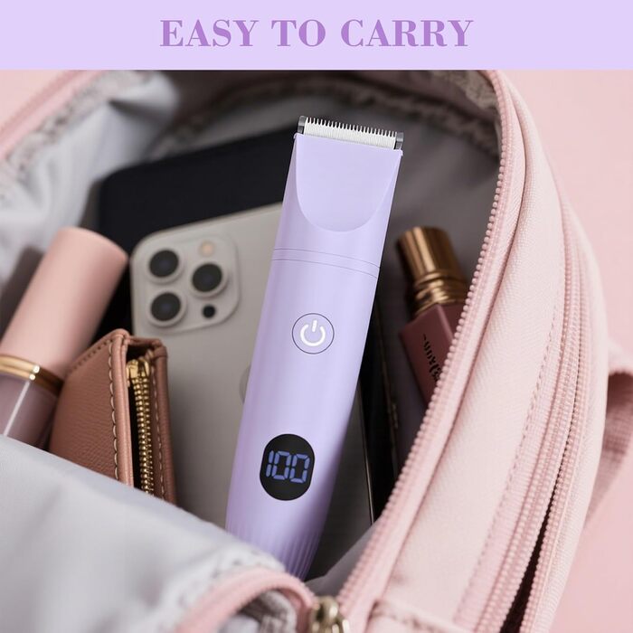 Електричний жіночий епілятор 3-в-1 MIFXIN для бікіні, тіла, обличчя. Вологостійкий IPX6. Фіолетовий