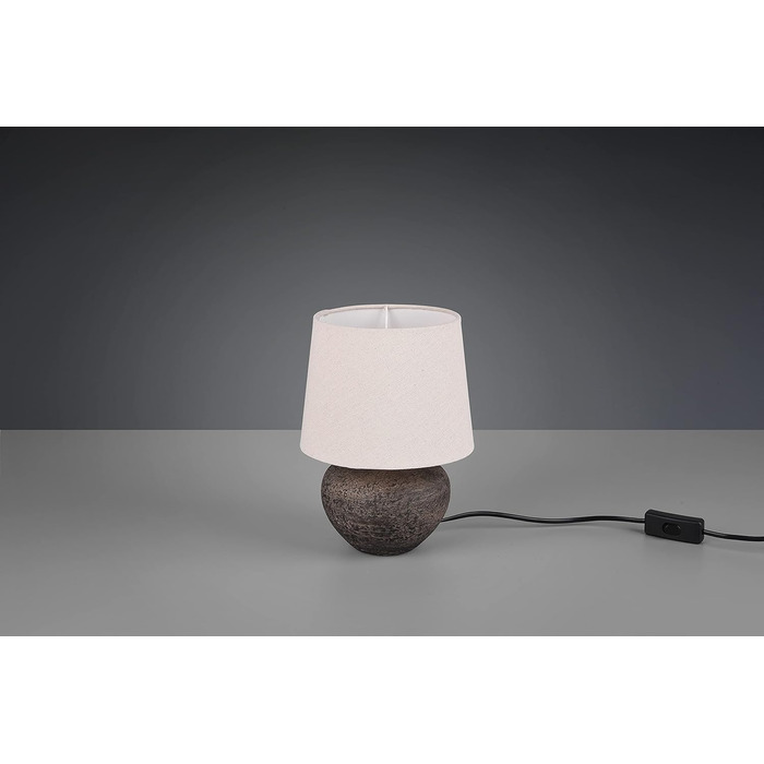 Торшер Reality Leuchten Lou R50961844: керамічний торшер з бежевим абажуром, E14, 25 см