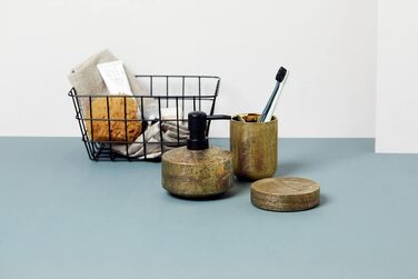 Дозатор для мила WENKO Rivara, керамічний, ручної роботи, 400 мл, золотий