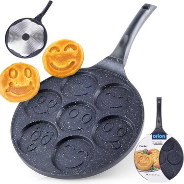 ORION Frying Pan Ø 27 cm | 7-Egg Frying Pan | Crepe Pan for Gas | for Induction, with non-stick coating