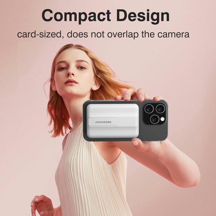 Powerbank AOGUERBE MagSafe 10000mAh з LED дисплеєм, PD 22.5W, для iPhone 17/16/15/14/13/12