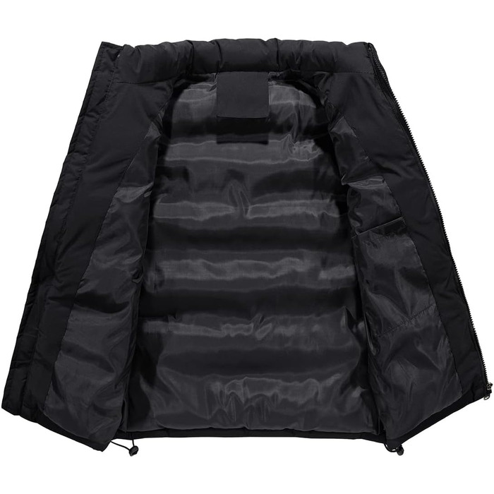 Чоловіча зимова жилетка Steppweste з наповнювачем, великі розміри 5XL, чорна, гладка