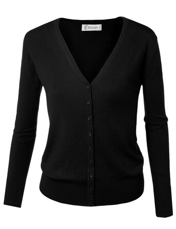 Жіночий кардиган Gothden Basic, чорний, розмір XL - в'язаний жакет на ґудзиках для осені/весни