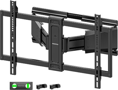 Настінне кріплення для телевізора monTEK Ultra Slim 37-90 дюймів (до 85 кг), поворотне, з похилом, висувне, VESA 600x400