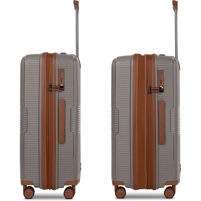 Набір валіз Cappuccino Eco Edition 3-в-1: розширювані, з TSA-замком та подвійними колесами