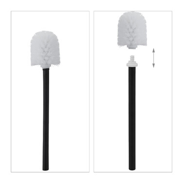 Relaxdays Toilet Set black/grey