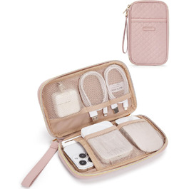 Органайзер для кабелів Bagsmart: рожевий, для подорожей, USB, зарядні пристрої та аксесуари