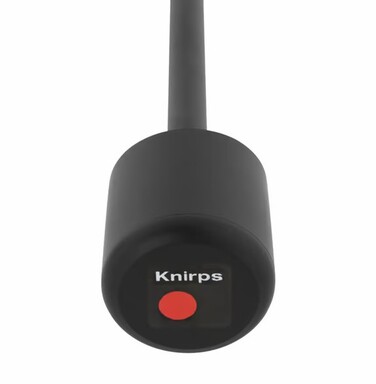 Парасолька Knirps механічна, складана, з чохлом, чорна