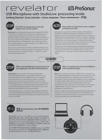 PreSonus Revelator USB-Конденсаторний мікрофон для запису, подкастингу та стрімінгу з програмним забезпеченням Revelator