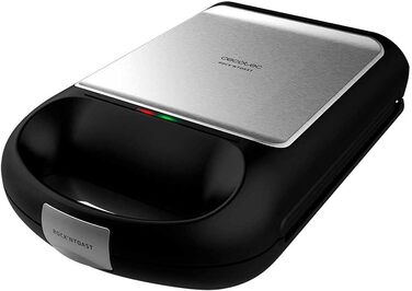 Сендвічниця Cecotec Rock'nToast Family Waffle: 1500W, 4 вафлі, антипригарне покриття, 180° поворот, швидкий нагрів, нержавіюча сталь, індикатор температури, рівномірне підсмажування, для сендвічів та вафель