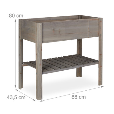 Relaxdays Підняте ліжко Wood Grey