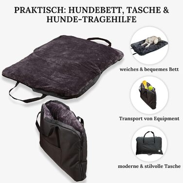 Ортопедичне собаче ліжко Wanderpfote для подорожей – зручне та сертифіковане ліжко OekoTex та GSR (Сірий, L)