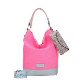 Сумка жіноча Fritzi Izzy Olga Canvas Hobo (бавовна) через плече, міська, пляжна, веганська, з чохлом для окулярів, 37x27x17 см, чорний/рожевий/помаранчевий/зелений/блакитний/рожевий/ліловий/м'ятний/бежевий/неоновий рожевий