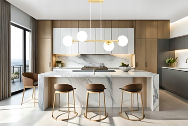 Підвісна люстра Elko-Lighting Milo Gold на 4 точки освітлення, цоколь E27