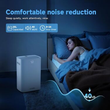 Електричний осушувач повітря 25L з таймером, фільтром та захистом від дітей. Економний, проти цвілі та вологи.