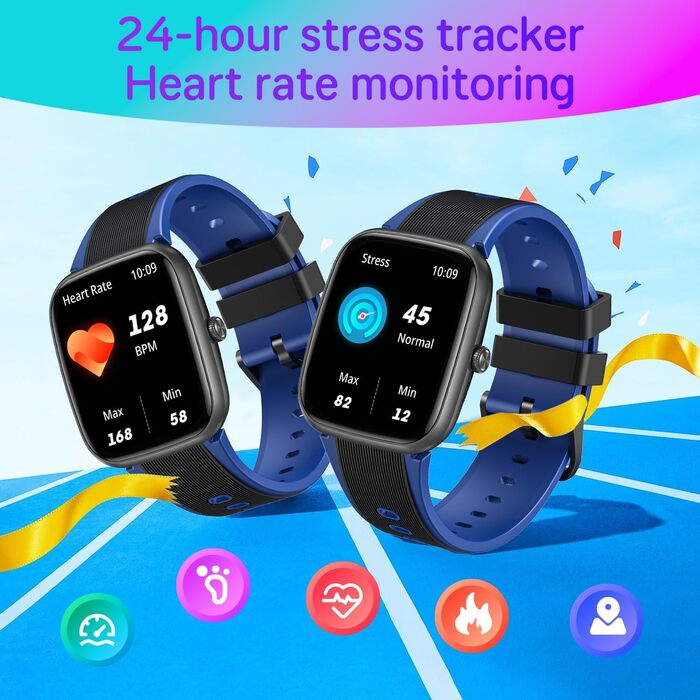 Дитячий розумний годинник Smartwatch Kinder з водозахистом та фітнес-трекером. 1,75