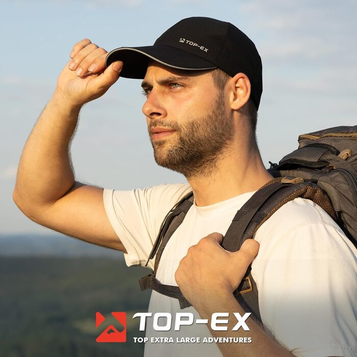 Кепка бейсболка TOPEX XL/XXL водонепроникна чоловіча/жіноча літня сонцезахисна для спорту, гольфу, тенісу, бігу з UV-захистом, синя
