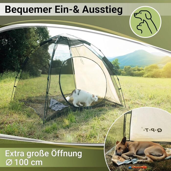 Клітка-забіг для цуценят та котів Outdoor, клітка-забіг XXL для собак та котів, розбірний захист від сонця, Pop-up система
