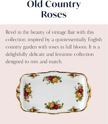 Сервізна тарілка Royal Albert Old Country Roses, 30 см, фарфор, для подачі сендвічів