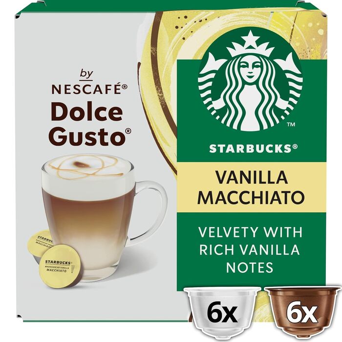 Кавові капсули Starbucks Vanilla Macchiato для Nescafé Dolce Gusto, 72 шт (6х12)