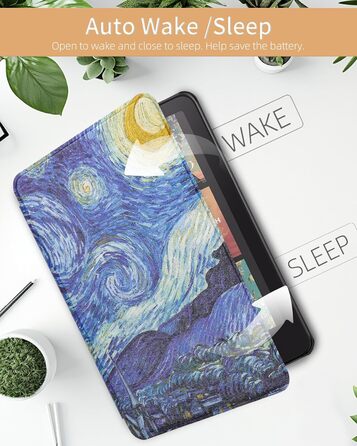 Чохол WALNEW для Kindle Paperwhite 7 (2024) та Kindle Colorsoft Signature Edition (2023) - тонкий, з авто-вимиканням, дизайн 