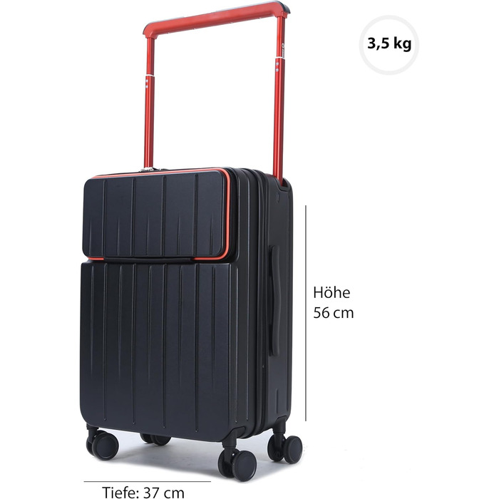 Чохол-валіза Hartschalen Gorilla для ділових поїздок з відділенням для ноутбука та TSA замком, чорний