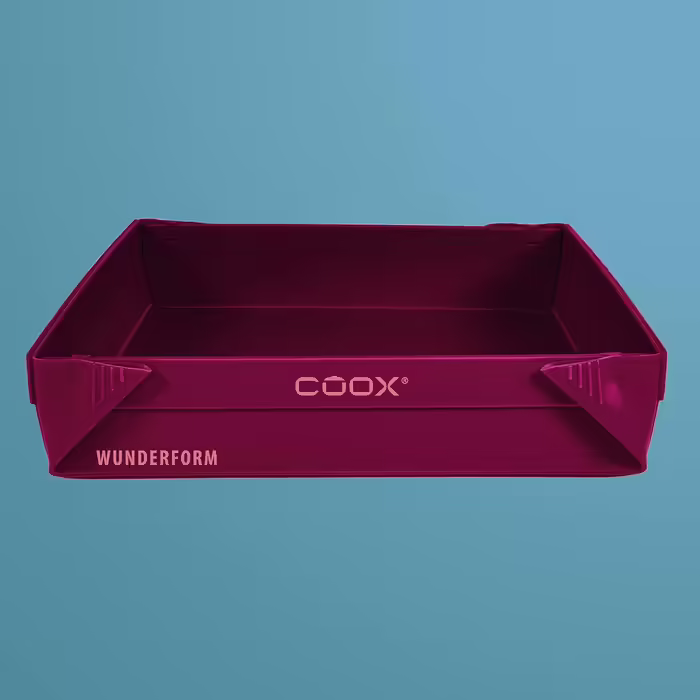 Силіконова складна форма для випічки coox WUNDERFORM Basic MQ, темно-червона, BPA-free, компактна форма для запікання