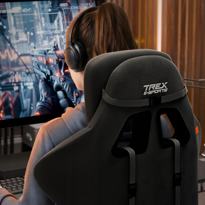 Ігрове крісло Trex E-Sports TX-150GC Magnar, тканина, чорне
