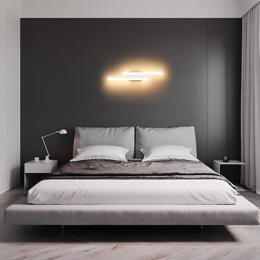 LED настінний світильник Klighten 40см, 12W, 850LM, тепле світло 3000K, для спальні, вітальні, коридору, сходинкової зони