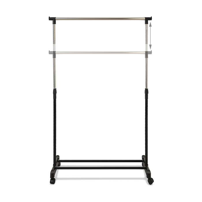 Adjustable Rolling Clothes Rack