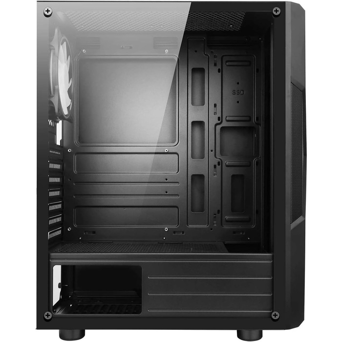 Комп'ютерний корпус Spirit of Gamer Gamer Clone III з RGB підсвічуванням - ATX/mATX/ITX Tower з металевою передньою панеллю та скляною бічною панеллю