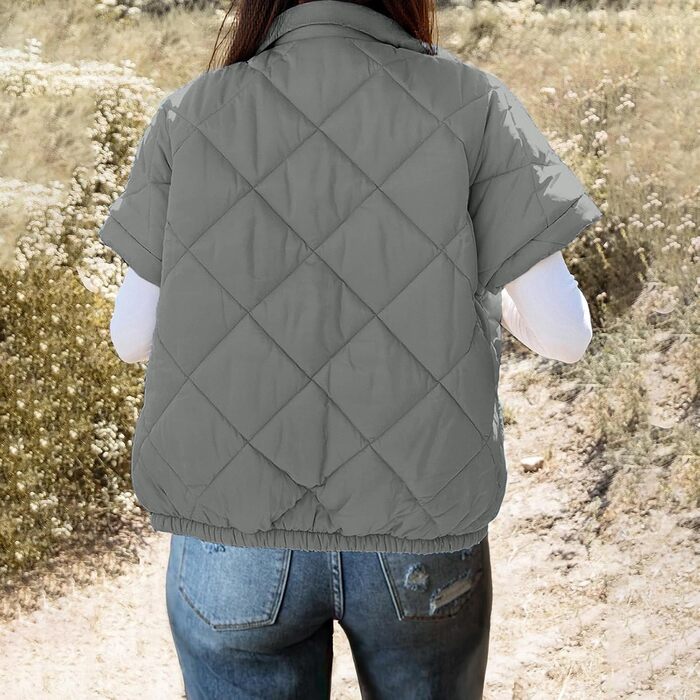 Пухове жилет Daen, сірий, XXL. Легке, тепле, з кишенями, на блискавці, для осені/зими