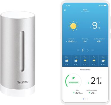 Netatmo Additional Smart Indoor Module for Weather Station, Silver - Netatmo, NIM01-WW No additional batteries