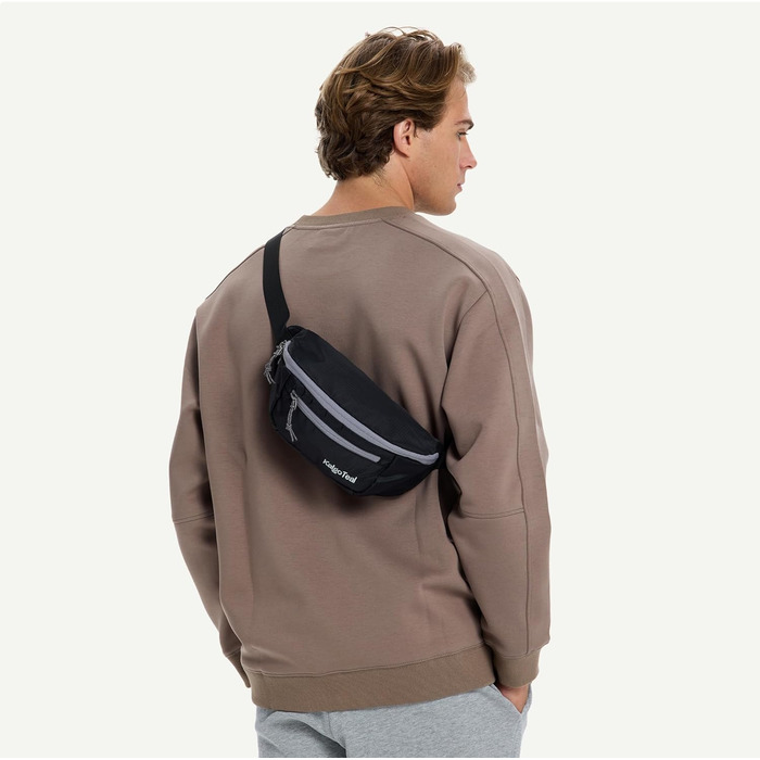 Легка туристична поясна сумка на 2.5L, водонепроникна, для жінок та чоловіків (різдвяна колекція) (01 Чорний)